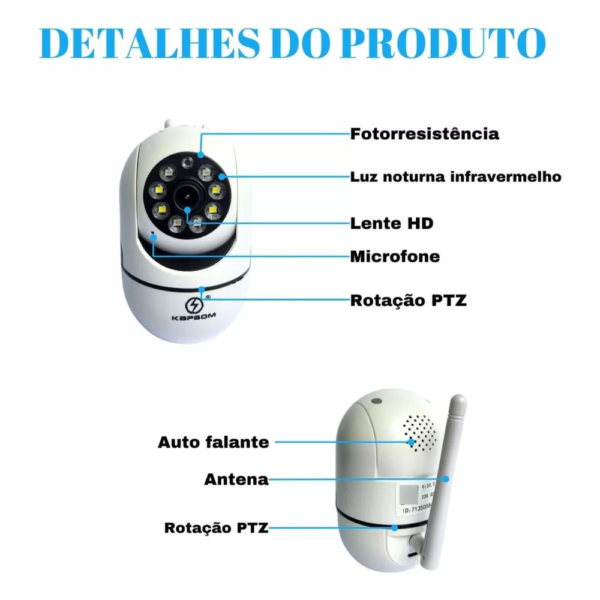 CAMERA DE SEGURANCA INTELIGENTE WI-FI  IP KA-S065 - Image 3